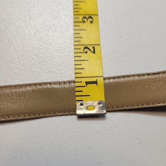 Nino Cerruti Gold Buckle Taupe Leather Belt - Picture 8 of 12